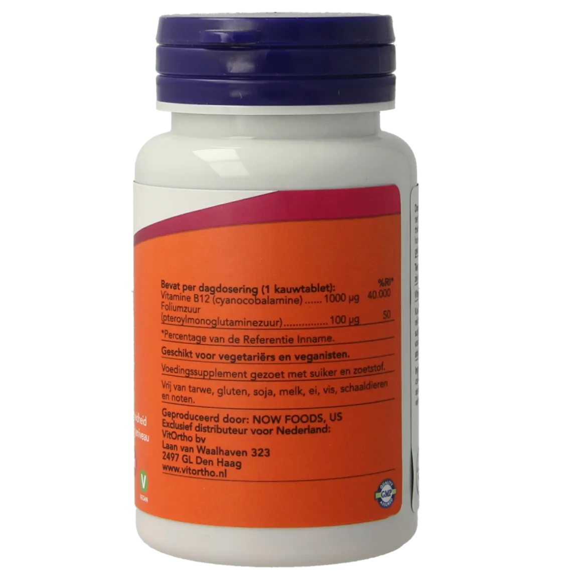 NOW Vitamine B12 1000mcg en Foliumzuur 100mcg
