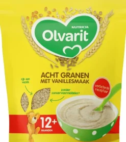 New Olvarit Ontbijtpap 8 granen vanille 12+ maanden