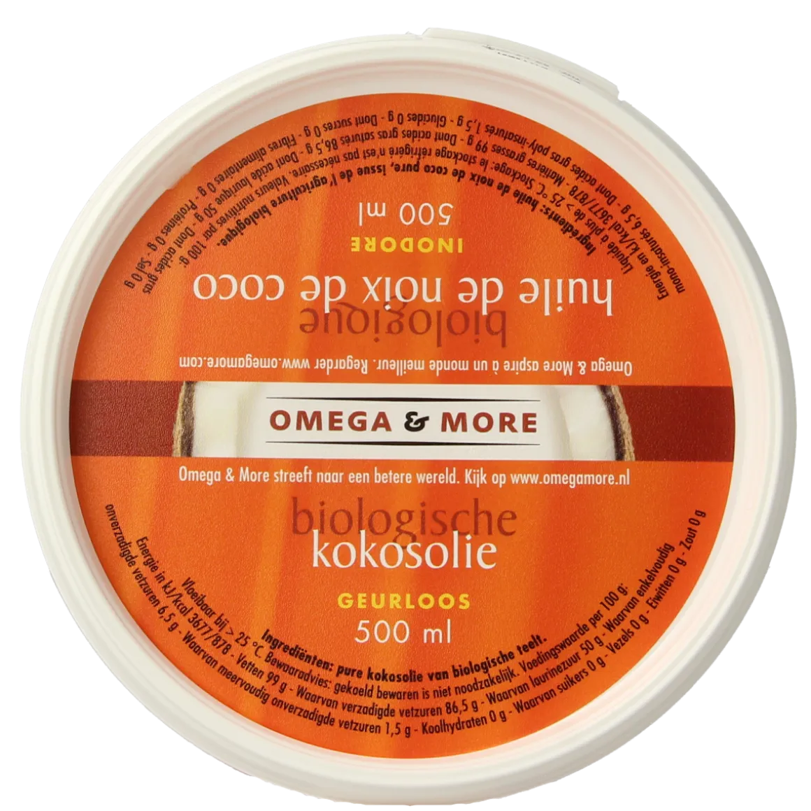 Omega & More Kokosolie geurloos bio 500ml