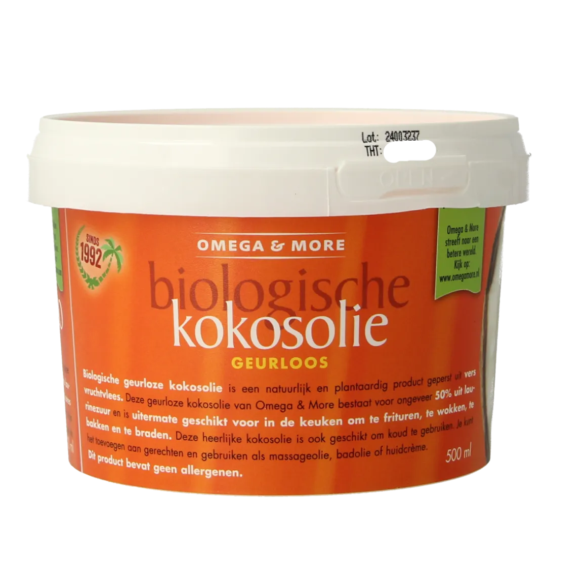 Omega & More Kokosolie geurloos bio 500ml