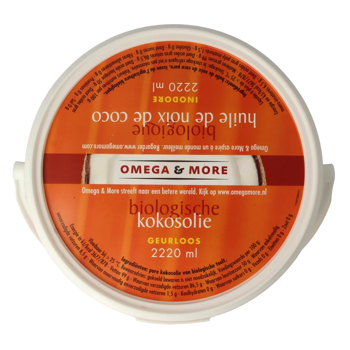 Sale Omega & More Kokosolie geurloos bio 2 kg