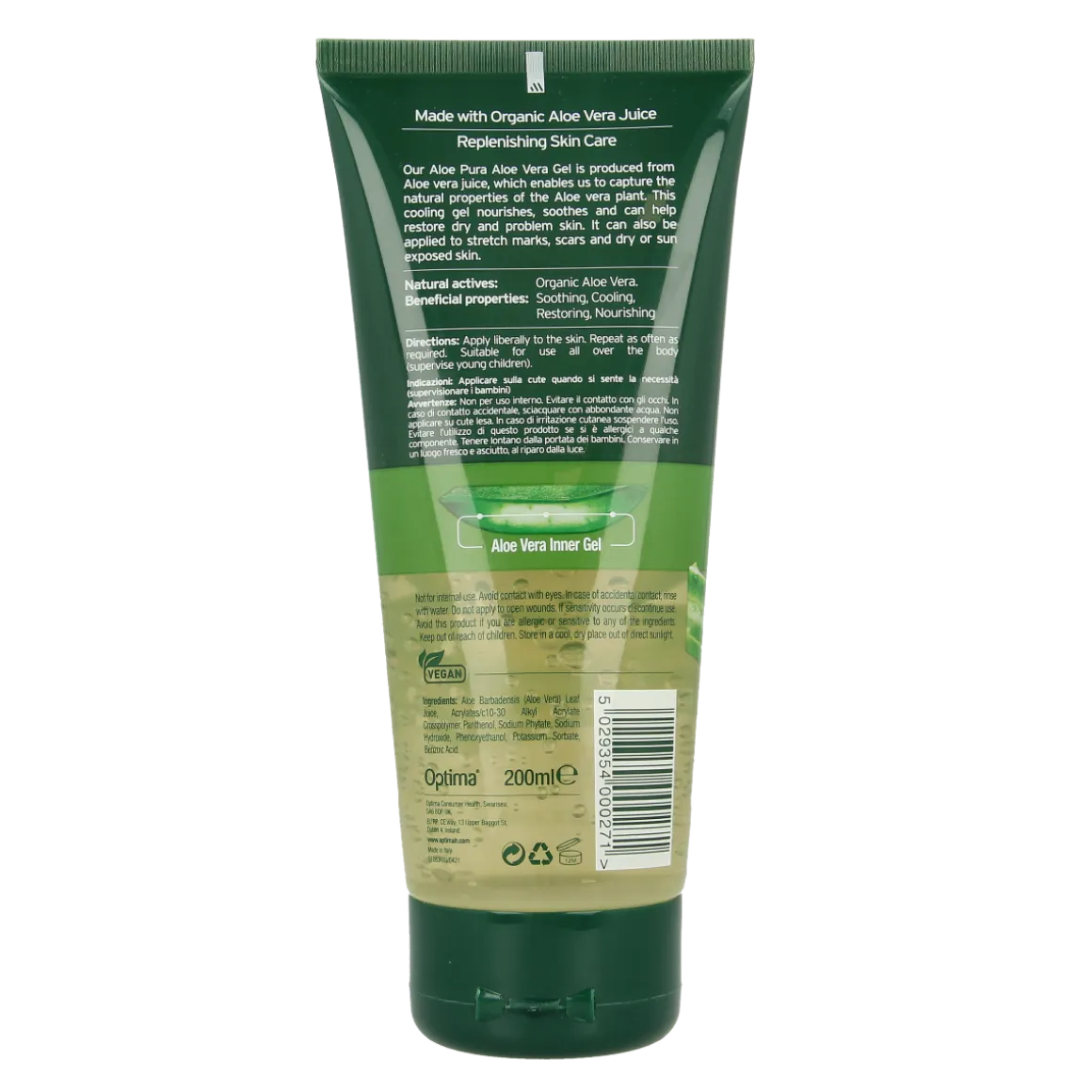 Optima Aloe pura aloe vera gel organic original