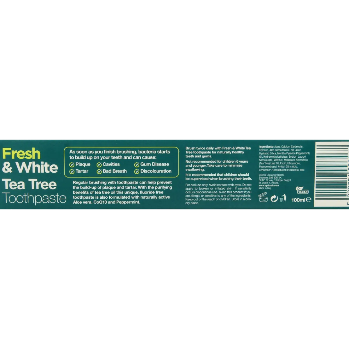 Online Optima Australian tea tree tandpasta fresh & white