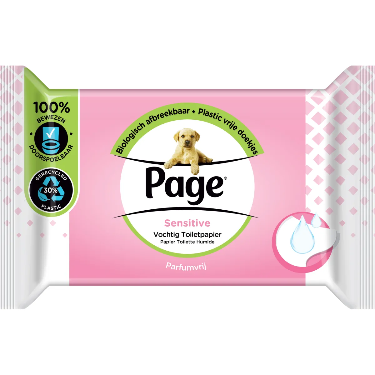 Page Vochtig toiletpapier sensitive navulling