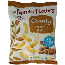 Pain Des Fleurs Chips gepoft pinda -30% zout glutenvrij vegan bio