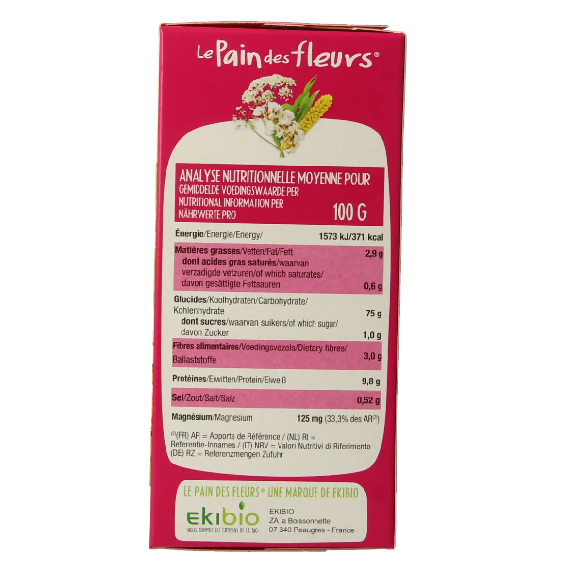 Pain Des Fleurs Krokante crackers meergranen glutenvrij bio