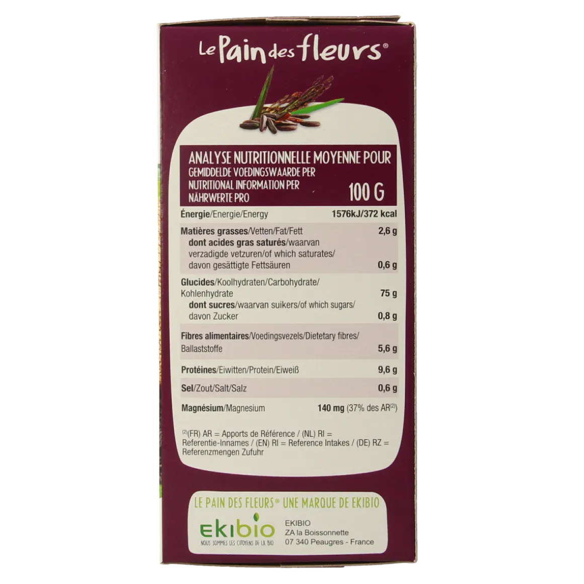 Pain Des Fleurs Krokante crackers zwarte rijst glutenvrij bio