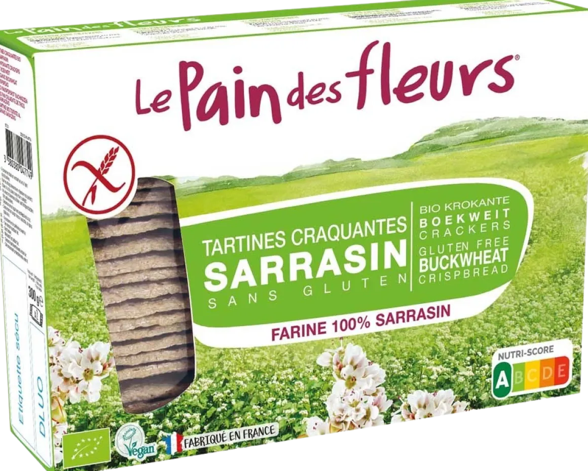 Pain Des Fleurs Krokante crackers boekweit glutenvrij bio