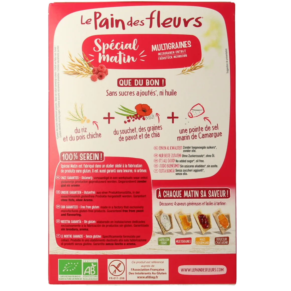Pain Des Fleurs Special matin meergranen ontbijtcrackers bio