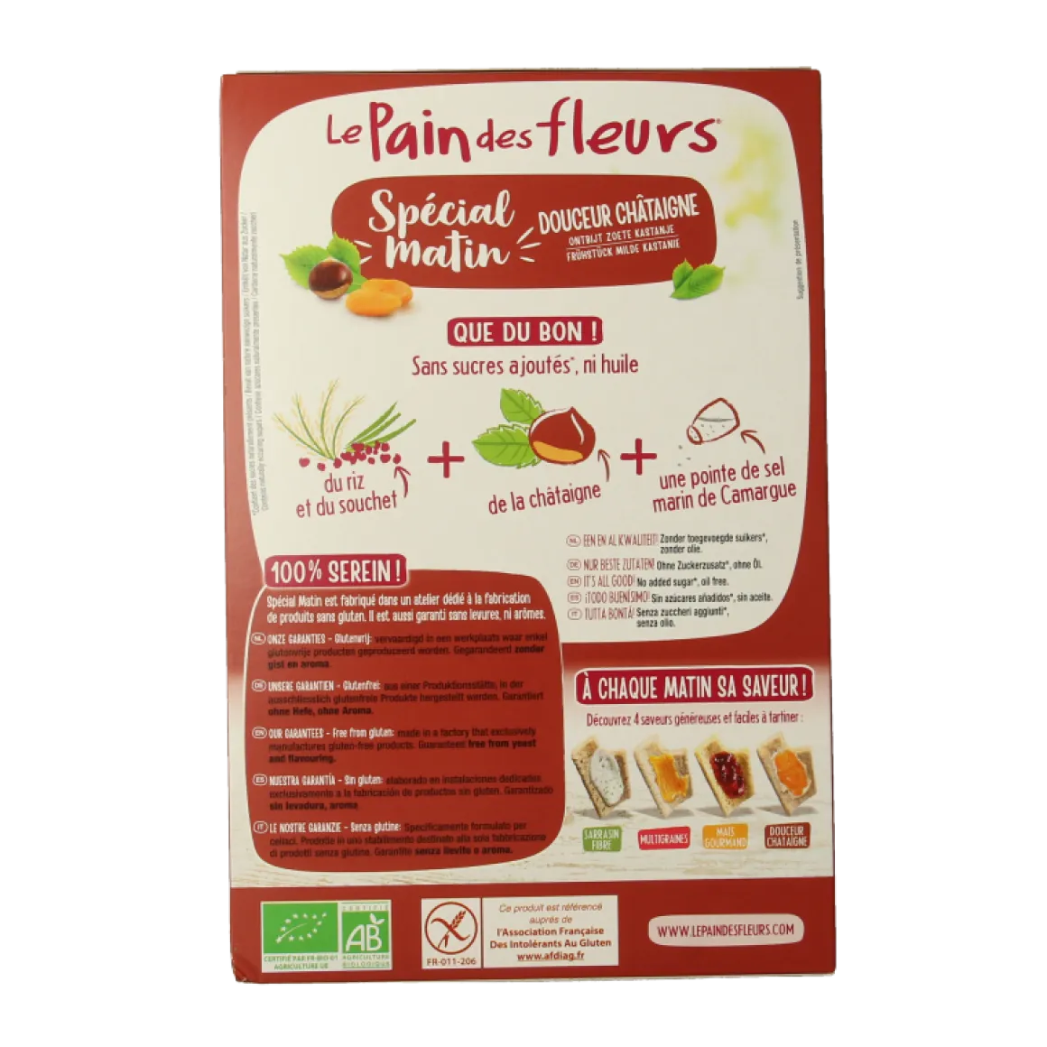 Pain Des Fleurs Special matin kastanje ontbijtcrackers bio