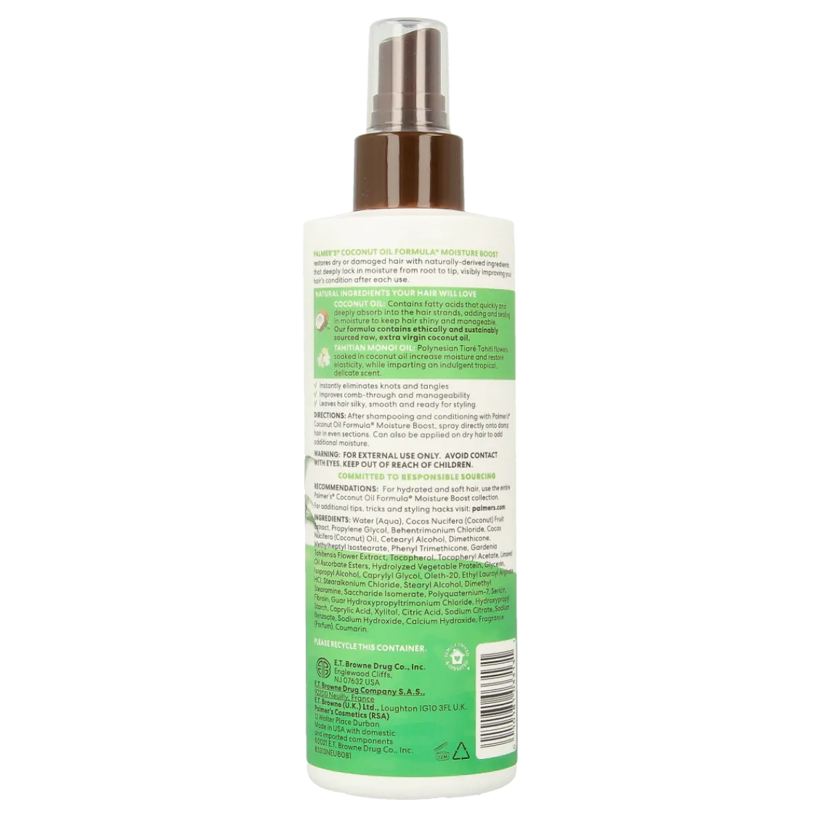 Clearance Palmers Conditioner coconut oil formula leave in