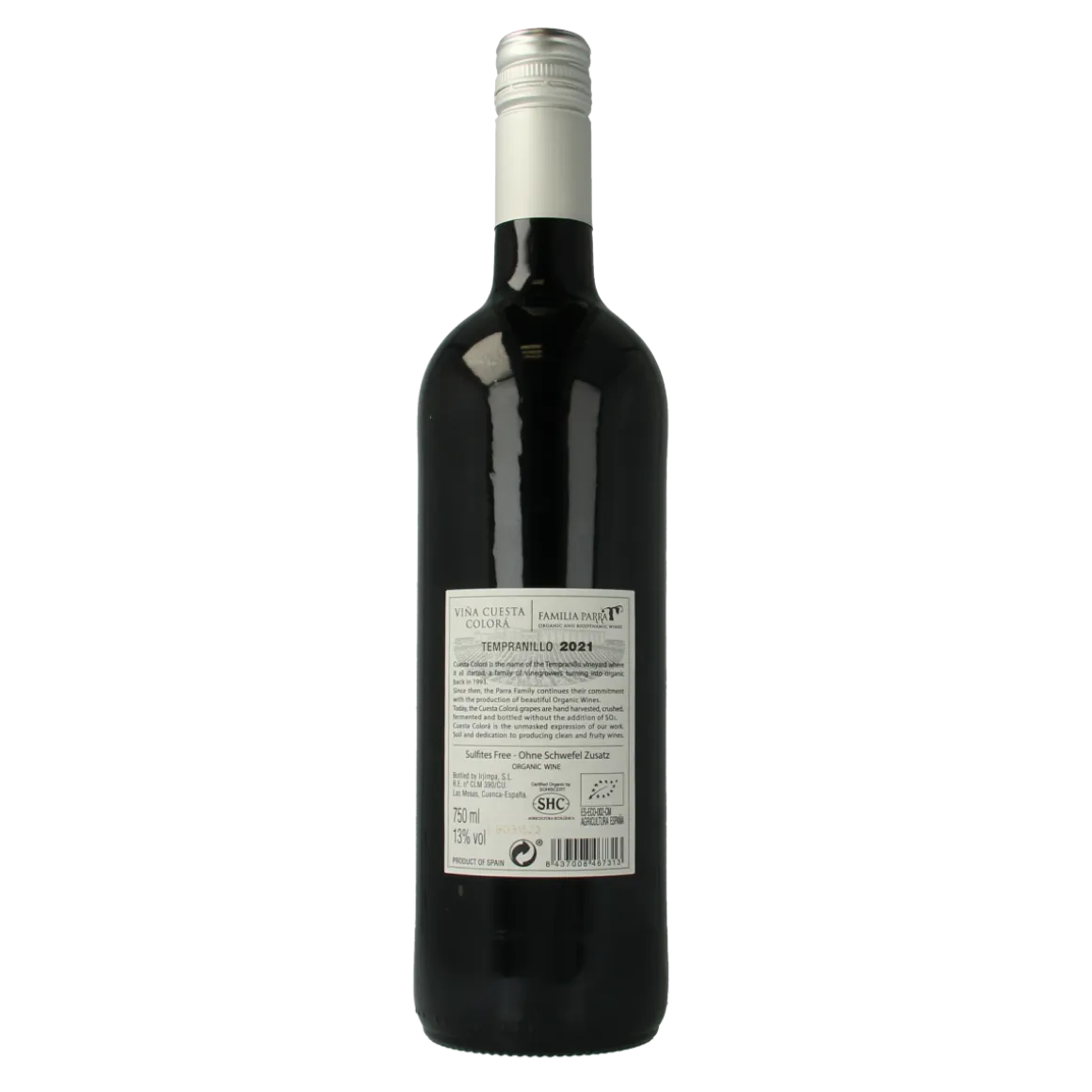 Parra Jimenez Vina cuesta colora rood bio
