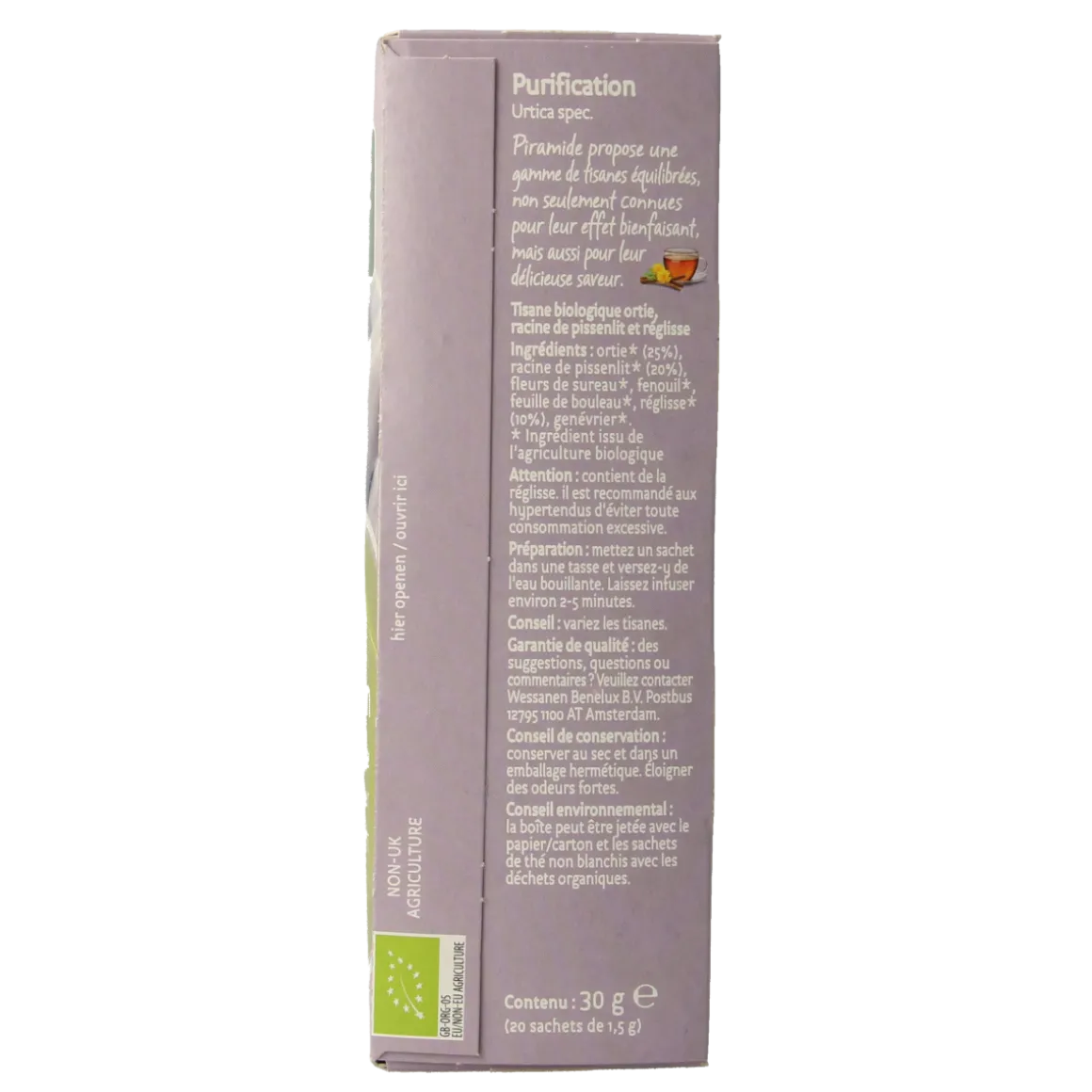 Piramide Detox thee eko bio