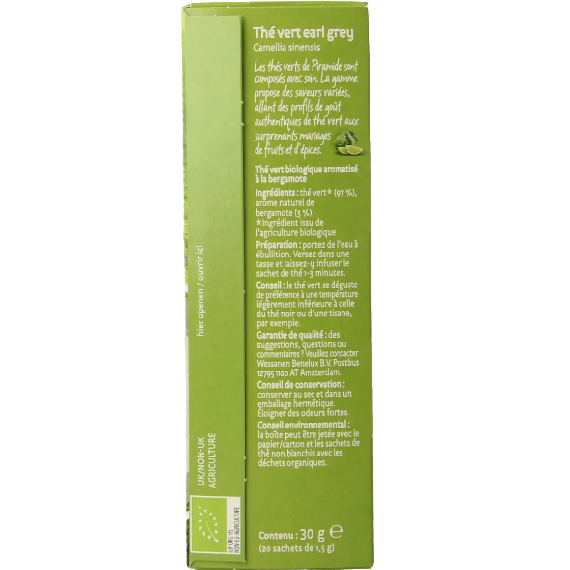 Piramide Groene thee & earl grey eko bio