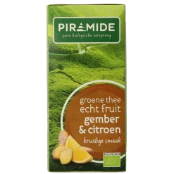 Piramide Groene thee met gember en citroen bio
