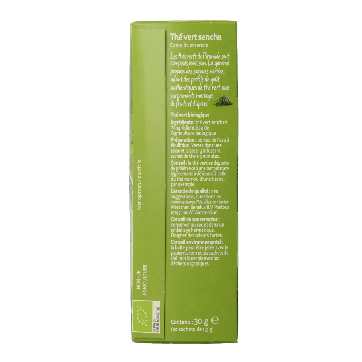Piramide Groene thee sencha bio