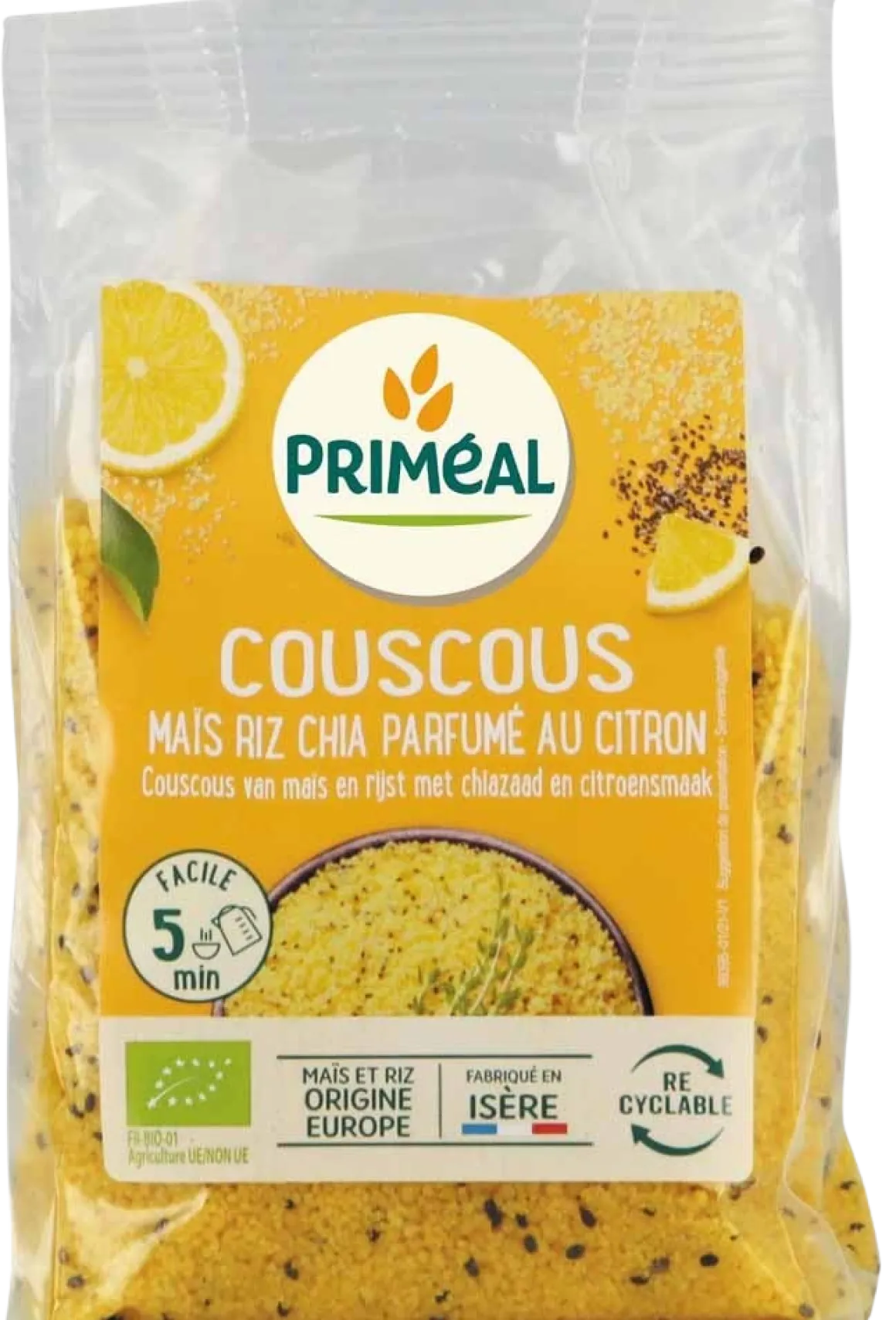 Primeal Couscous mais rijst en chia citroen bio