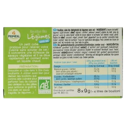 Primeal Groentebouillon blokjes zonder zout 9 gram bio