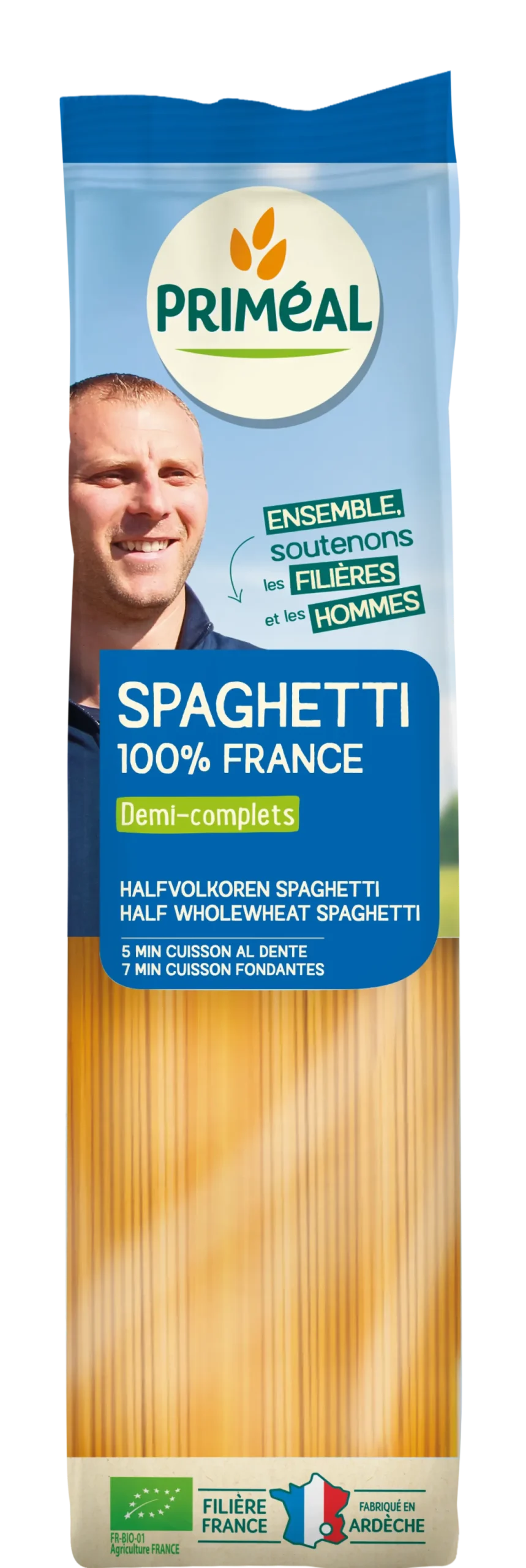 Primeal Halfvolkoren spaghetti bio