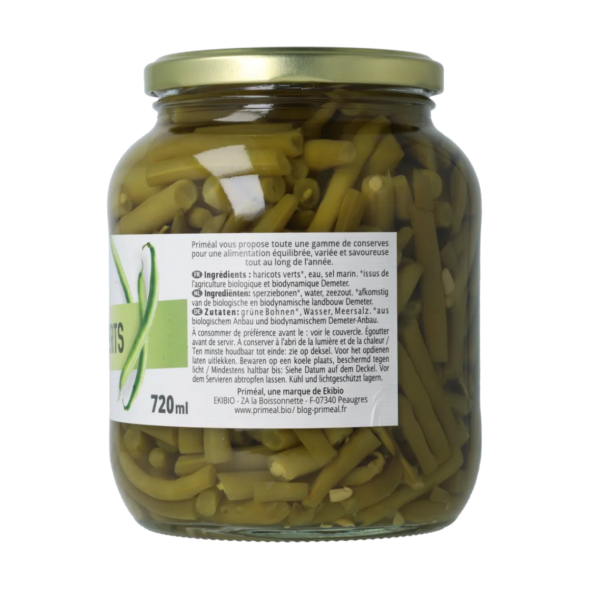 New Primeal Haricots verts sperziebonen demeter bio