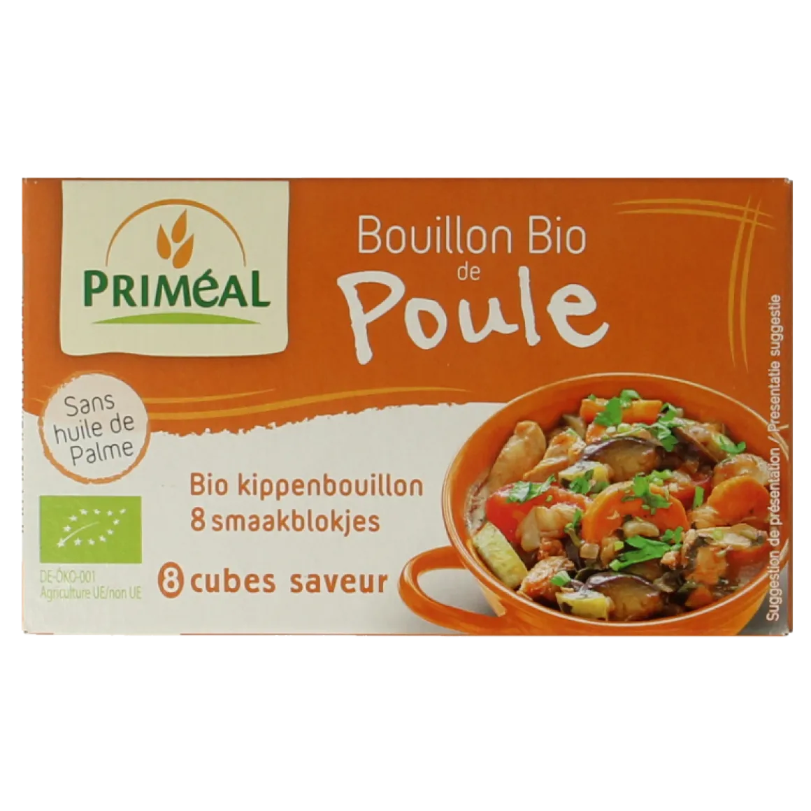 Primeal Kippenbouillon blokjes 10 gram bio