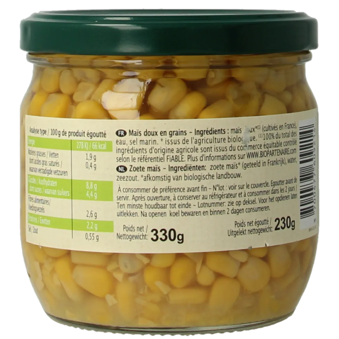 Primeal Mais conserve bio