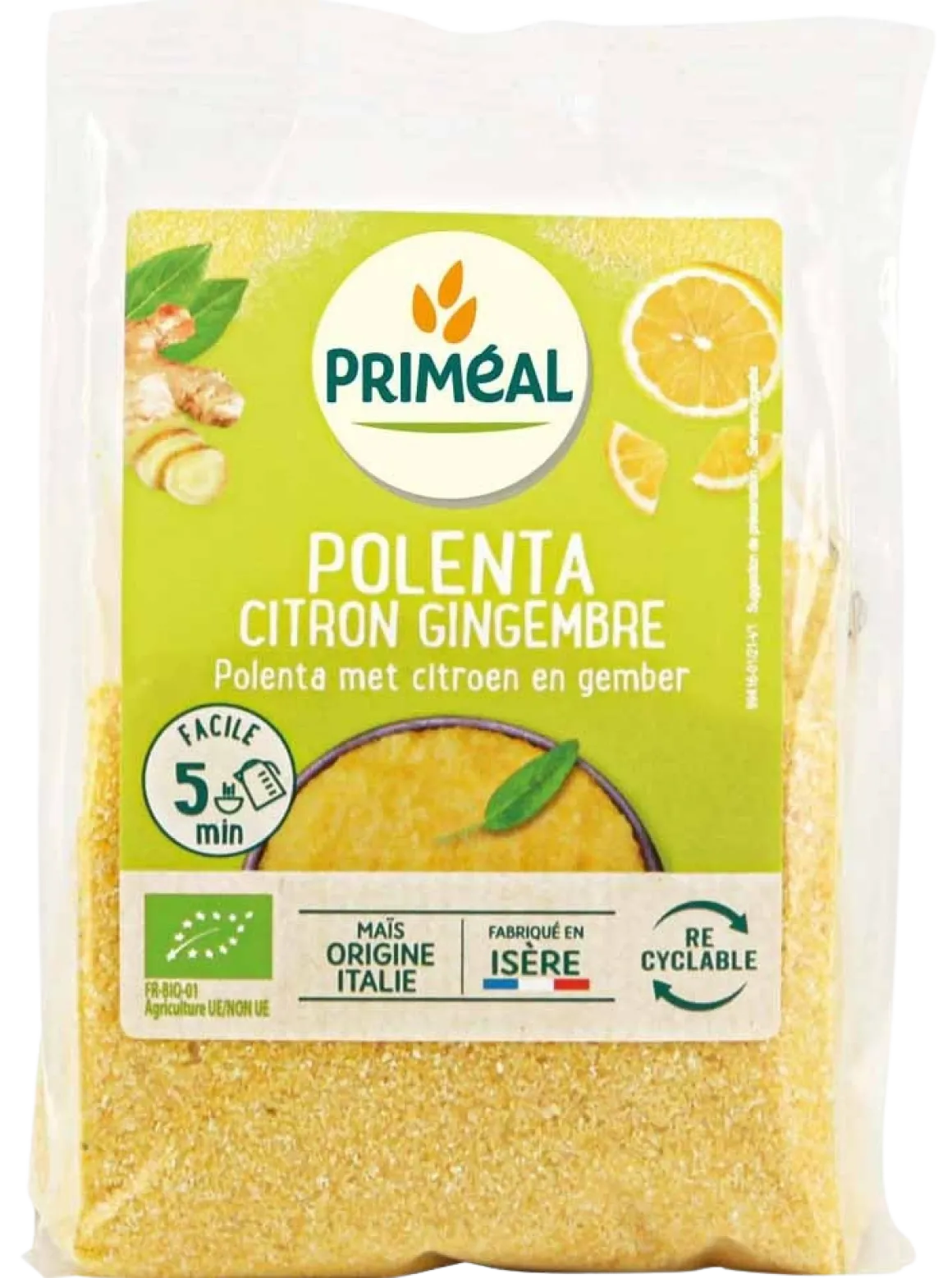 Primeal Polenta citroen gember bio
