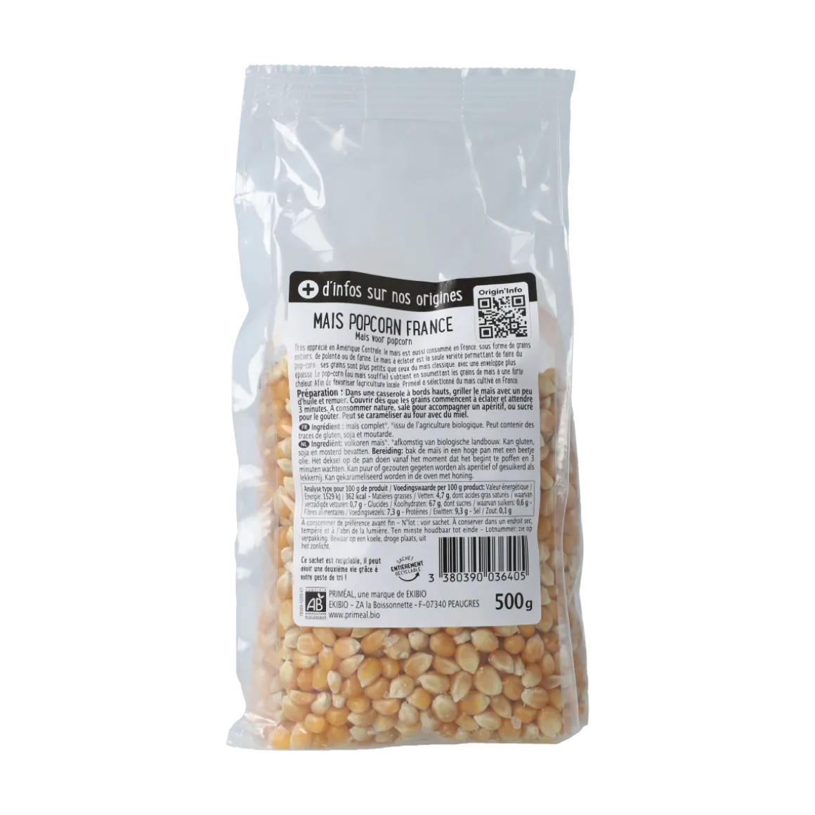 Primeal Popcorn mais bio