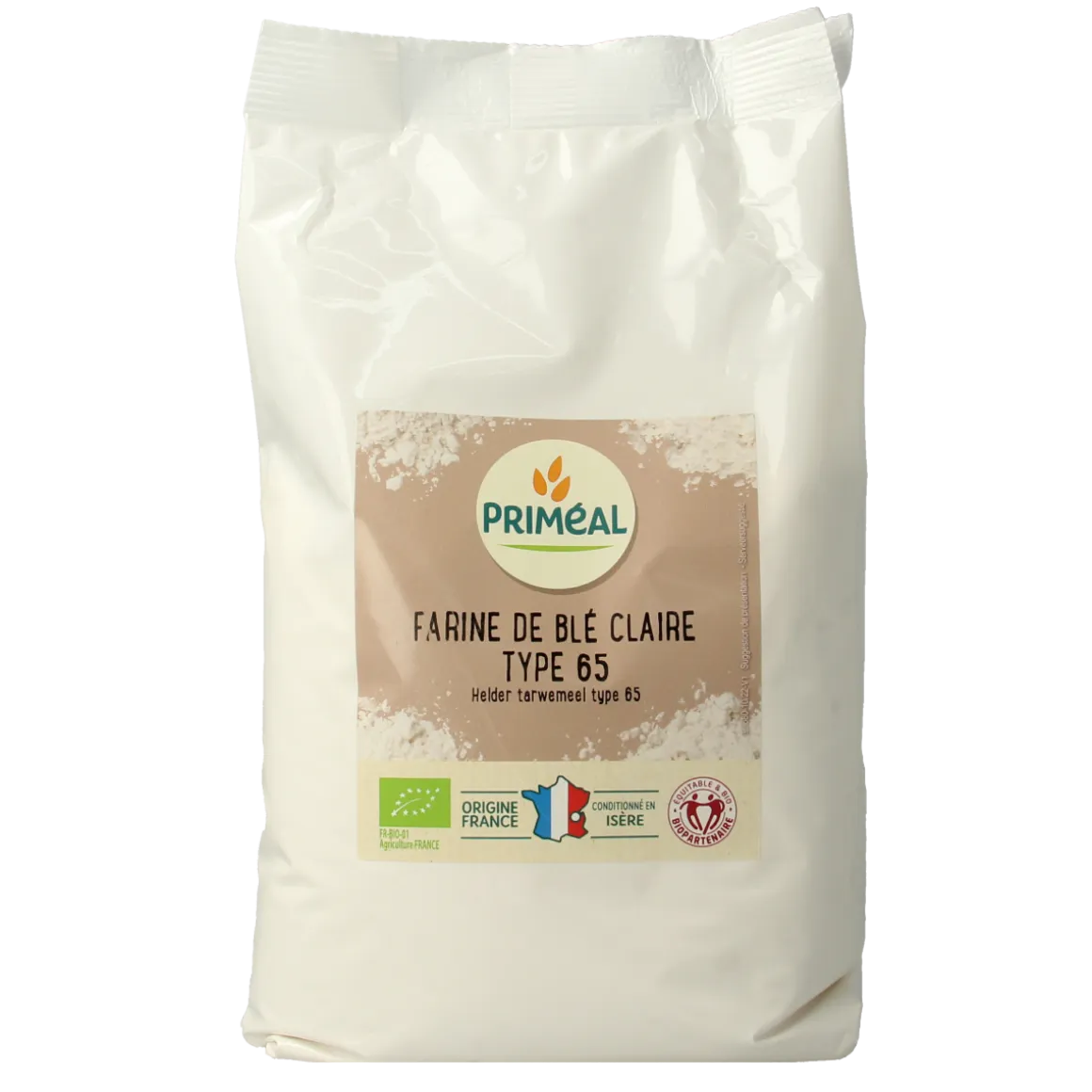 Primeal Tarwemeel helder borsa type 65 bio