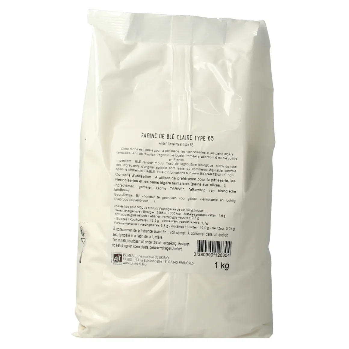 Primeal Tarwemeel helder borsa type 65 bio