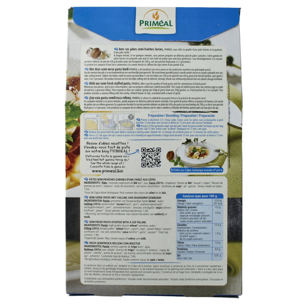 Outlet Primeal Tortellini eekhoorntjesbrood bio