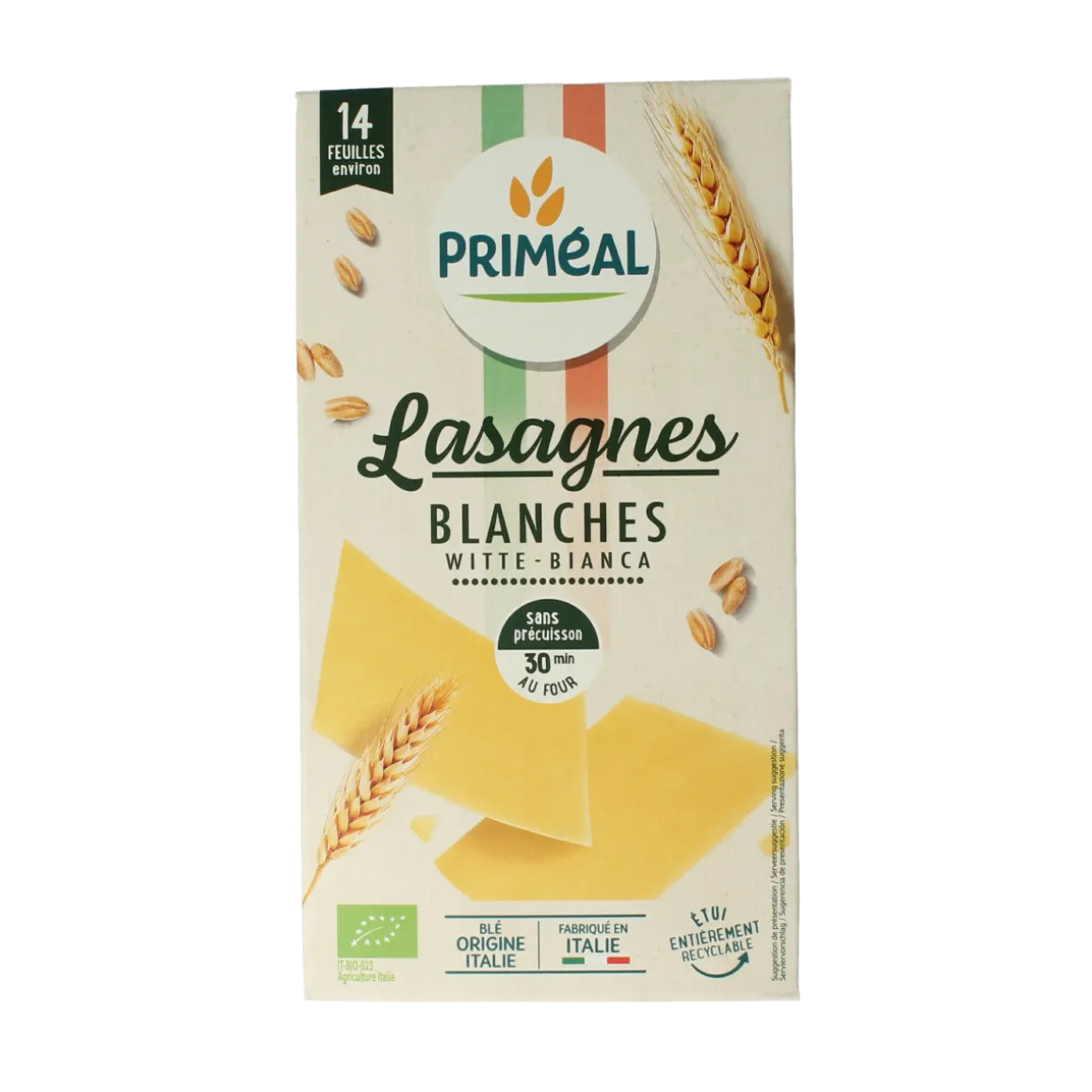 Primeal Witte lasagne bio