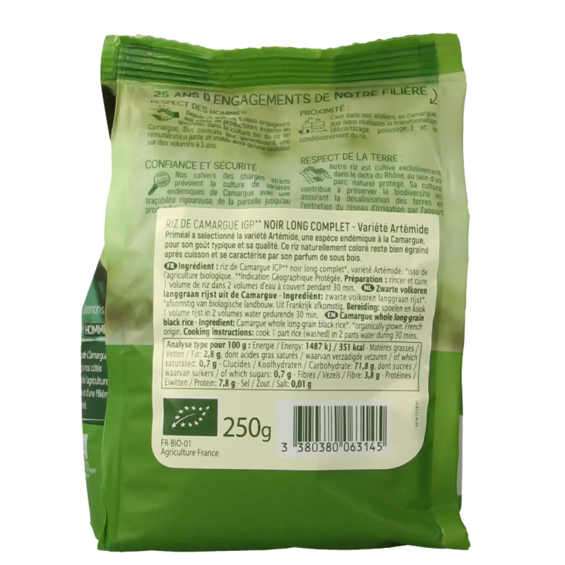 Primeal Zwarte volkoren langgraan camargue bio