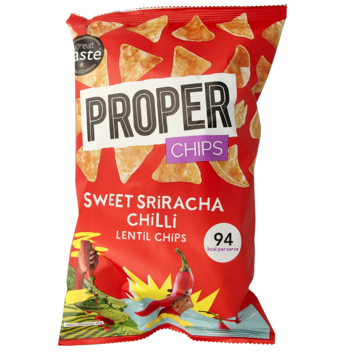 Proper Chips Chips sweet sriracha glutenvrij