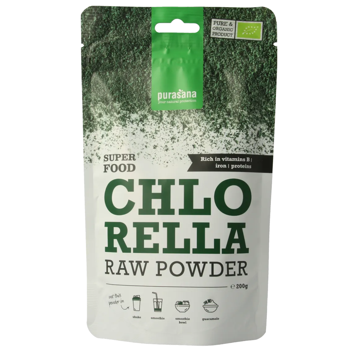 Purasana Chlorella poeder vegan bio