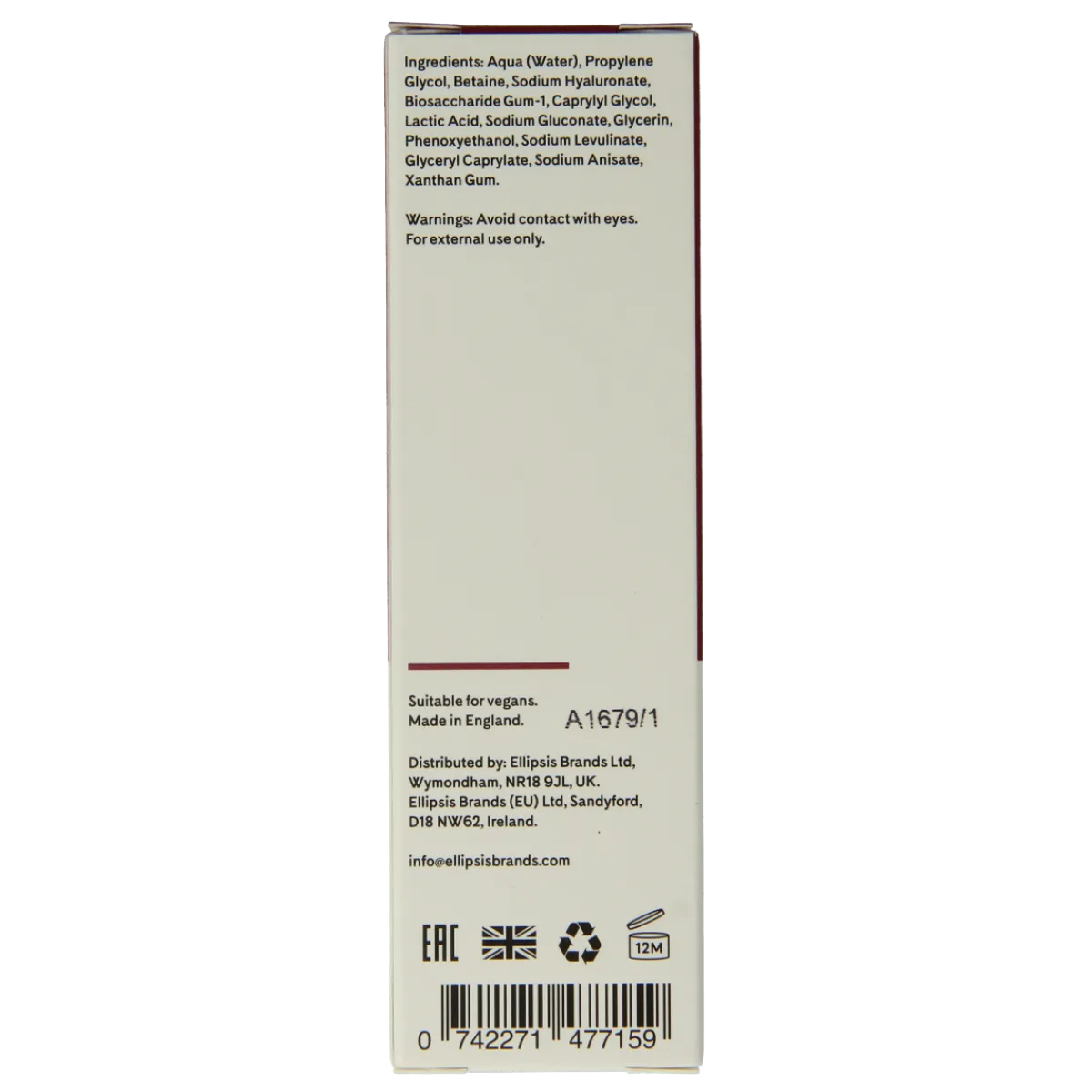 Hot Q+A Hyaluronic acid facial serum