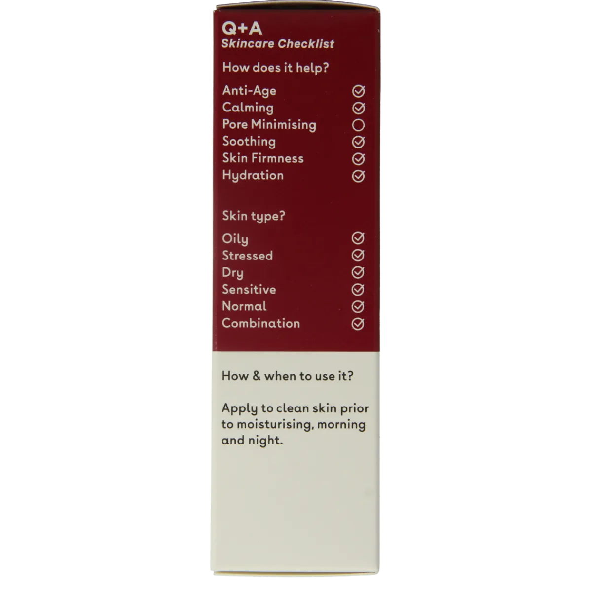 Hot Q+A Hyaluronic acid facial serum