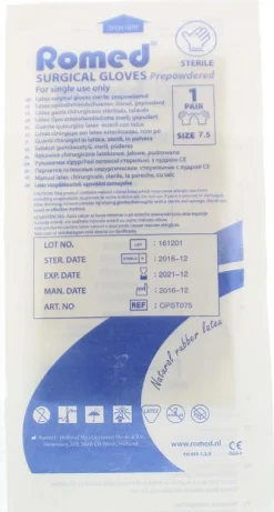 Discount Romed Operatiehandschoen steriel gepoederd 7.5