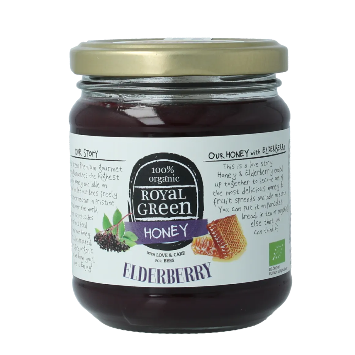 Royal Green Elderberry honey bio
