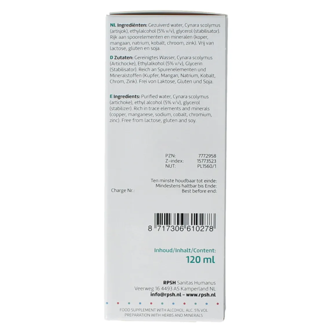 RPSH Oligo Cynara scolymus - Artisjok