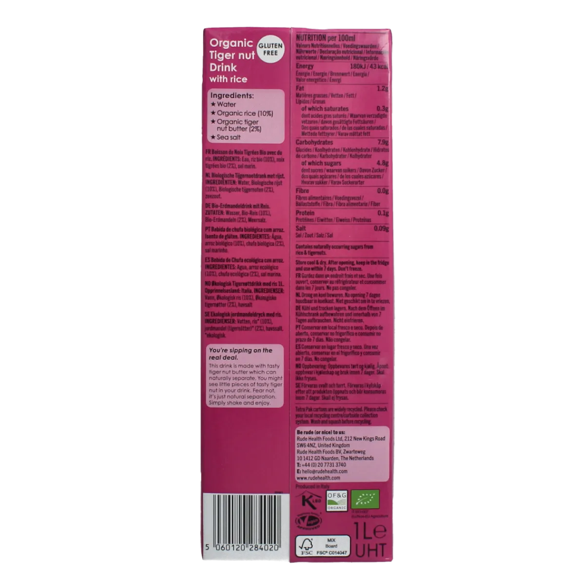 Rude Health Tijgernootdrank bio