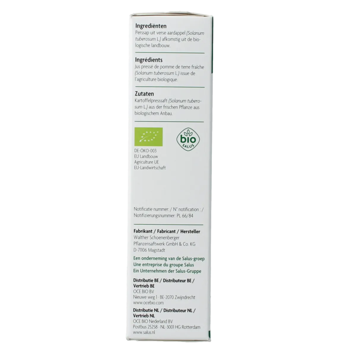 Salus Aardappelsap bio
