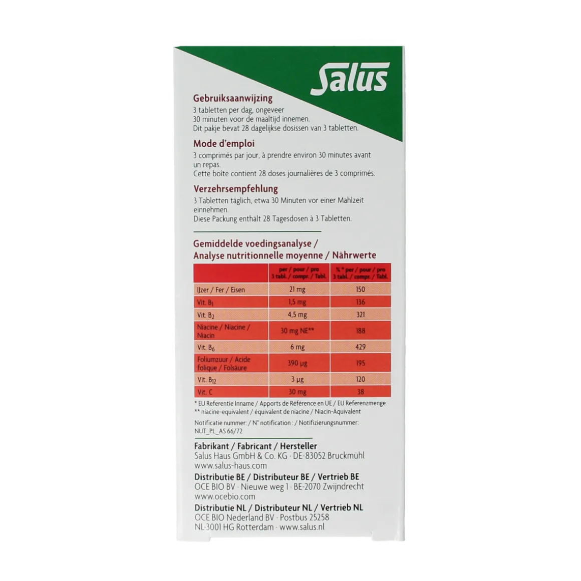 Salus Floradix ijzer tabletten