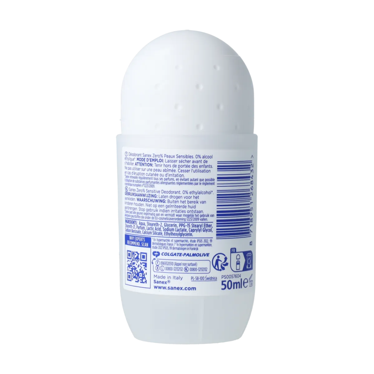 Sanex Deodorant roll-on zero% sensitive