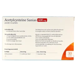 Sanias Acetylcysteine 600mg sachets 3 gram