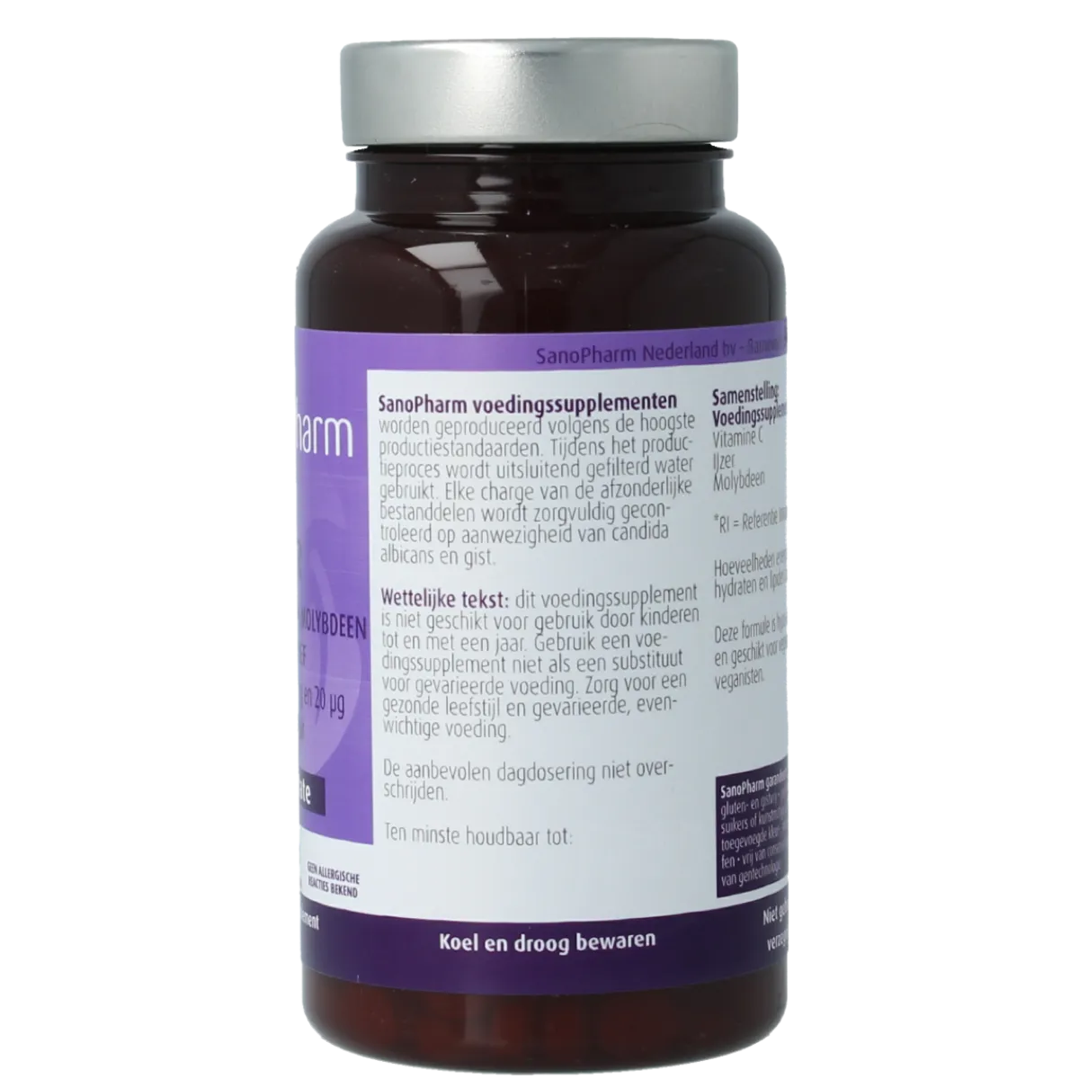 Best SanoPharm IJzer 10 mg & moly 20 mcg & C 30 mg