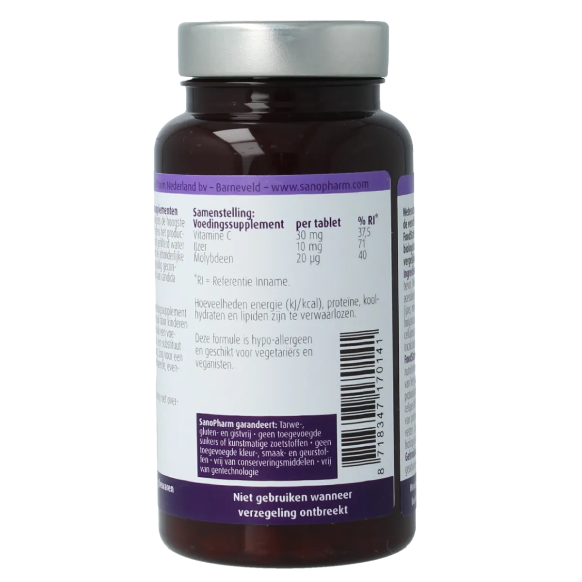 Best SanoPharm IJzer 10 mg & moly 20 mcg & C 30 mg