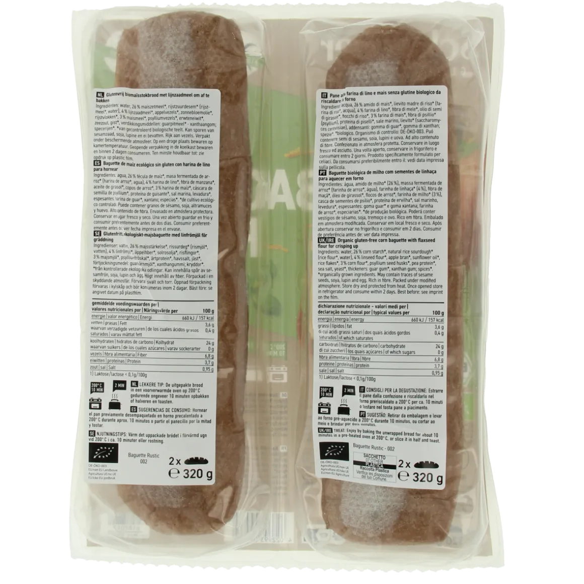 Schnitzer Baguette rustic 160 gram glutenvrij bio