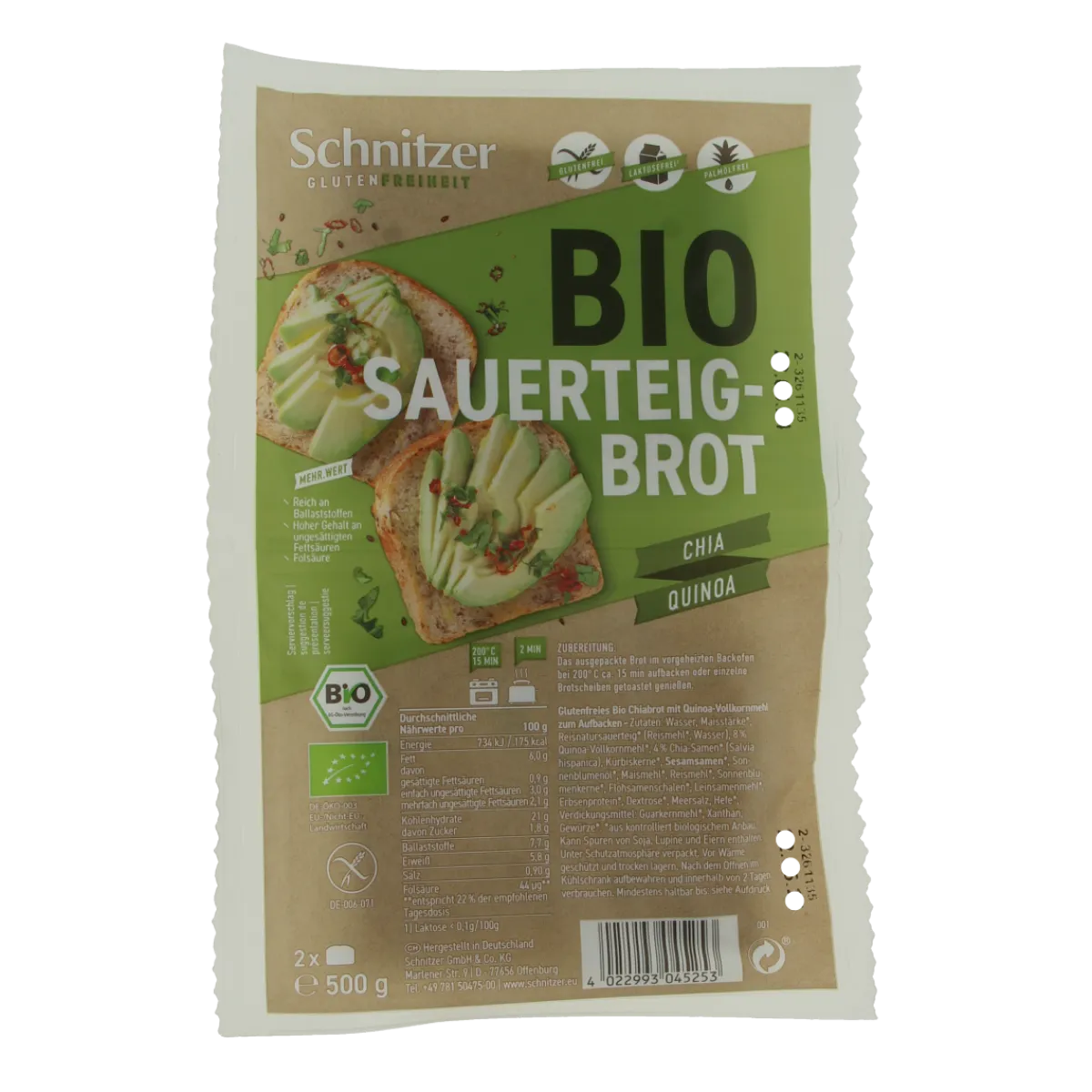 Best Schnitzer Brood chia & quinoa glutenvrij bio