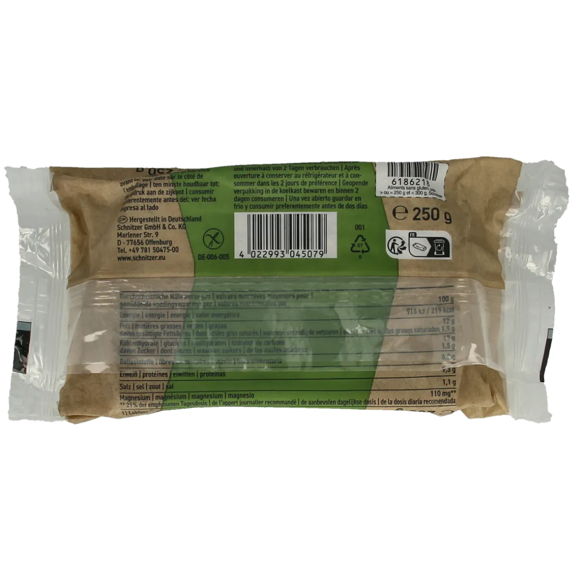 Schnitzer Sesambrood glutenvrij bio